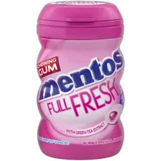 Mentos Full Fresh BubbleFresh Sugar Free Chewing Gum 60 Pieces 105g
