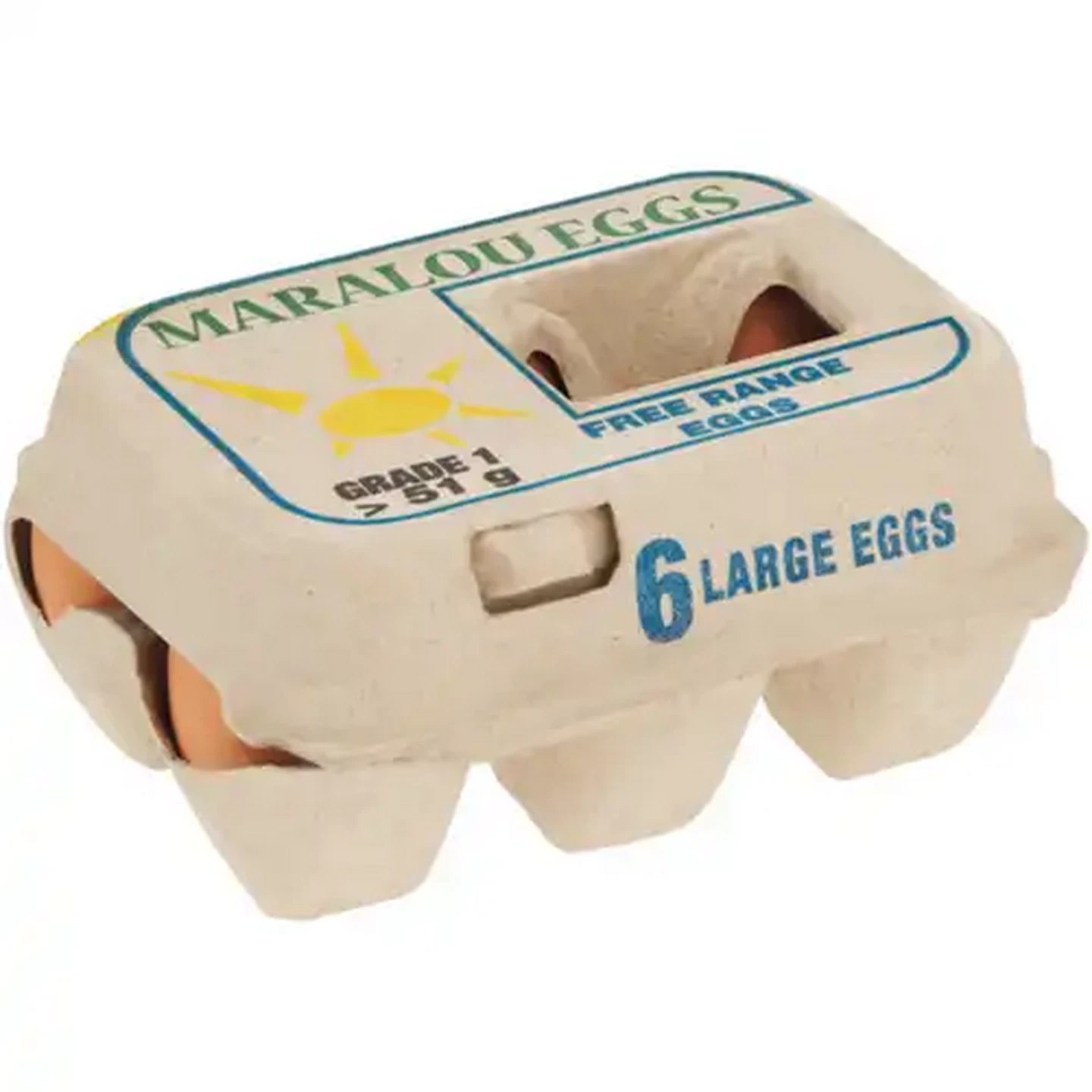 Image of Maralou Eggs Large Free Range Eggs 6 Pack