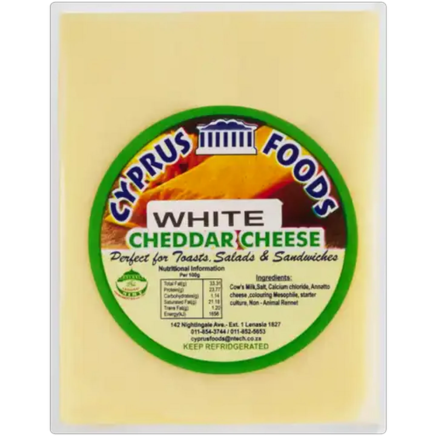 Image of Cyprus Foods White Cheddar Cheese Per kg