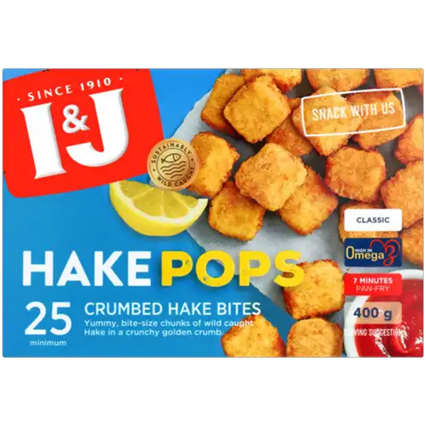 Image of I&J Frozen Crumbed Hake Pops 400g