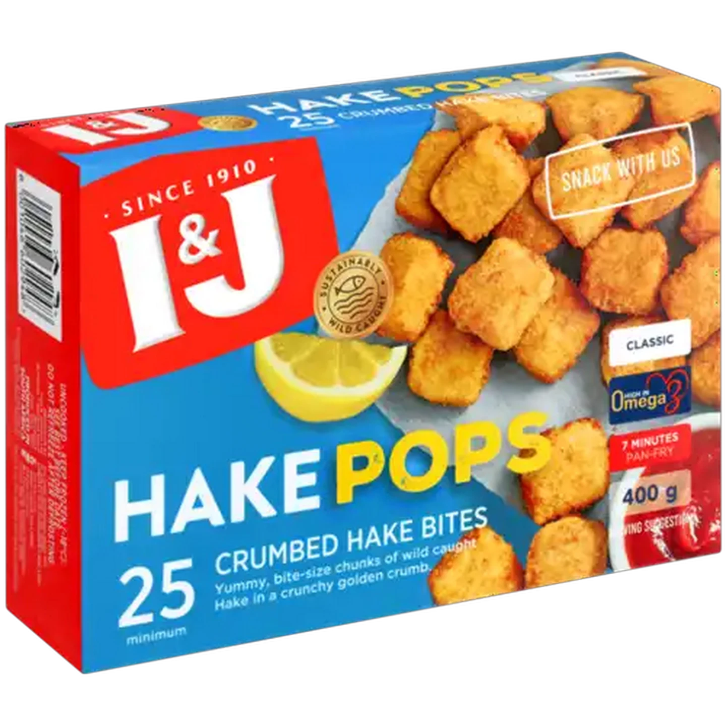 Image of I&J Frozen Crumbed Hake Pops 400g