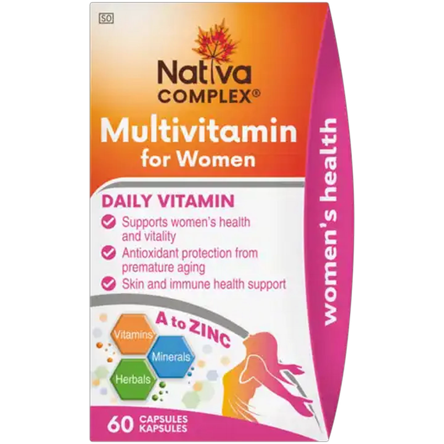 Image of Nativa Complex Multivitamin Capsules for Women 60 Pack