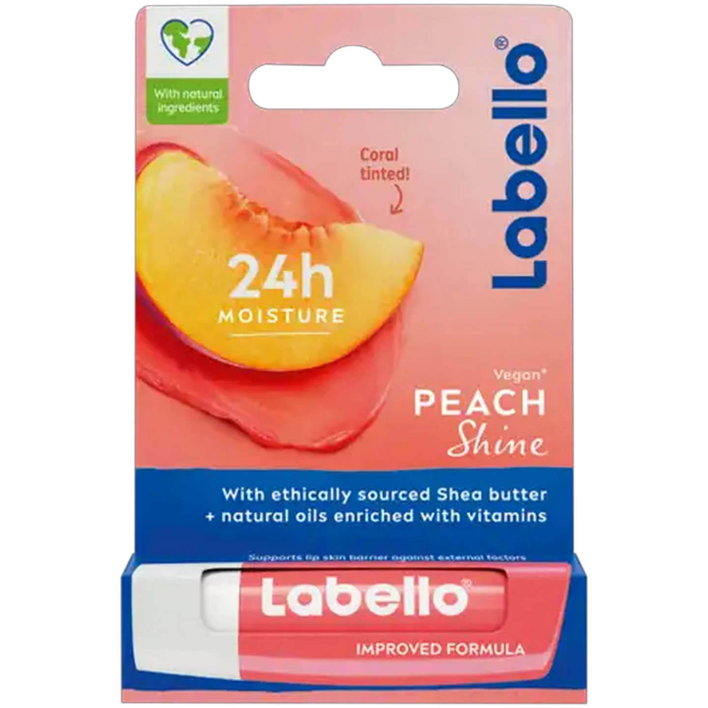 Image of Labello Peach Shine Lip Balm 4.8g