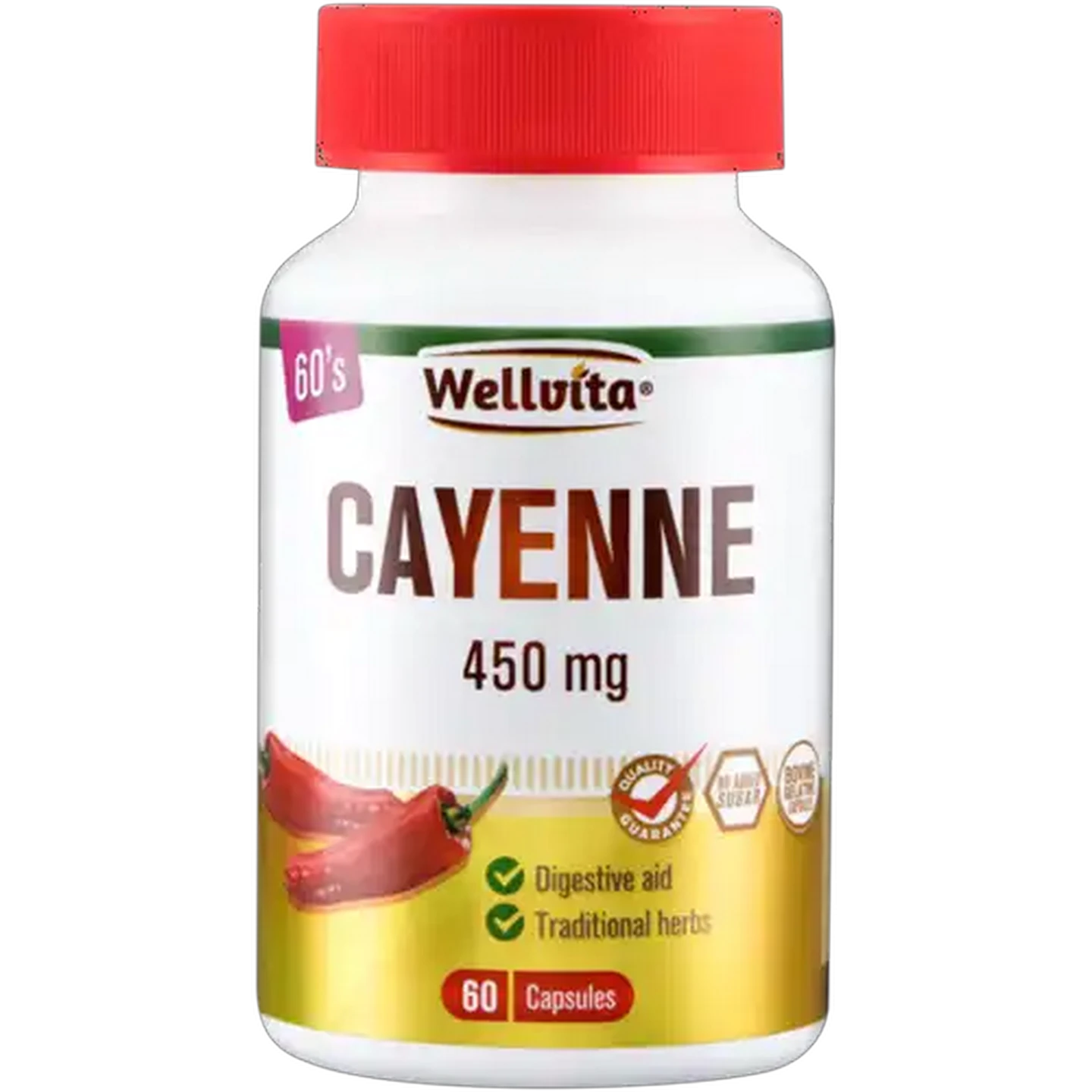 Image of Wellvita Cayenne Capsules 60-Pack