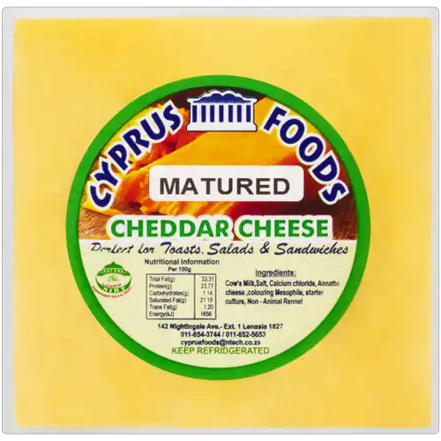 Image of Cyprus Foods Matured Cheddar Cheese Per kg