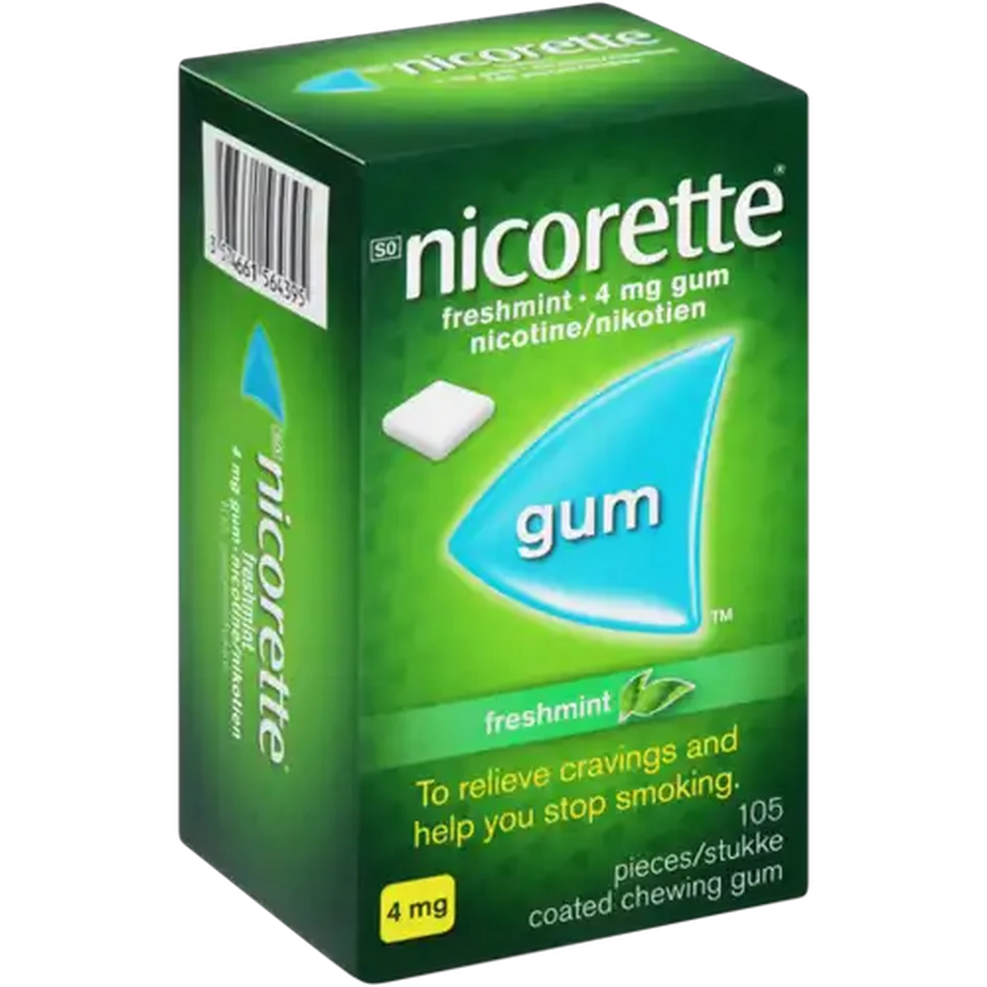 Image of Nicorette 2mg Freshmint Flavoured Gum 105 Pack