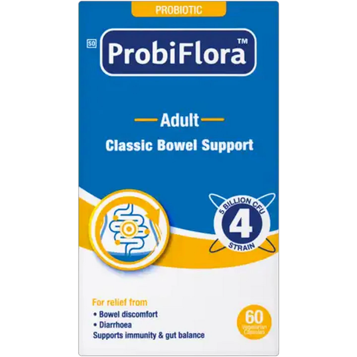 Image of ProbiFlora Adult Classic Bowel Support Capsules 60 Pack
