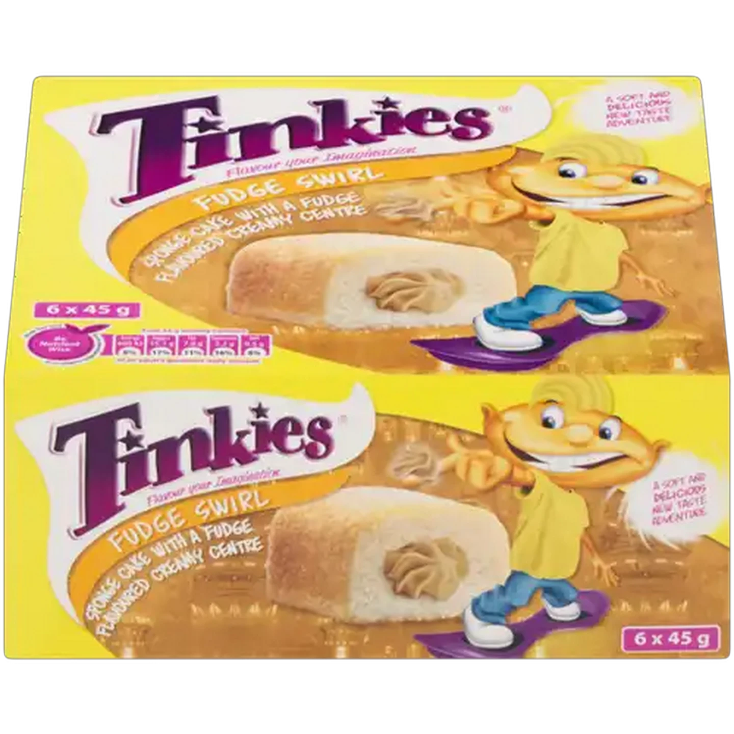 Image of Tinkies Fudge Swirl Flavoured Creamy Sponge Cakes 6 x 45g