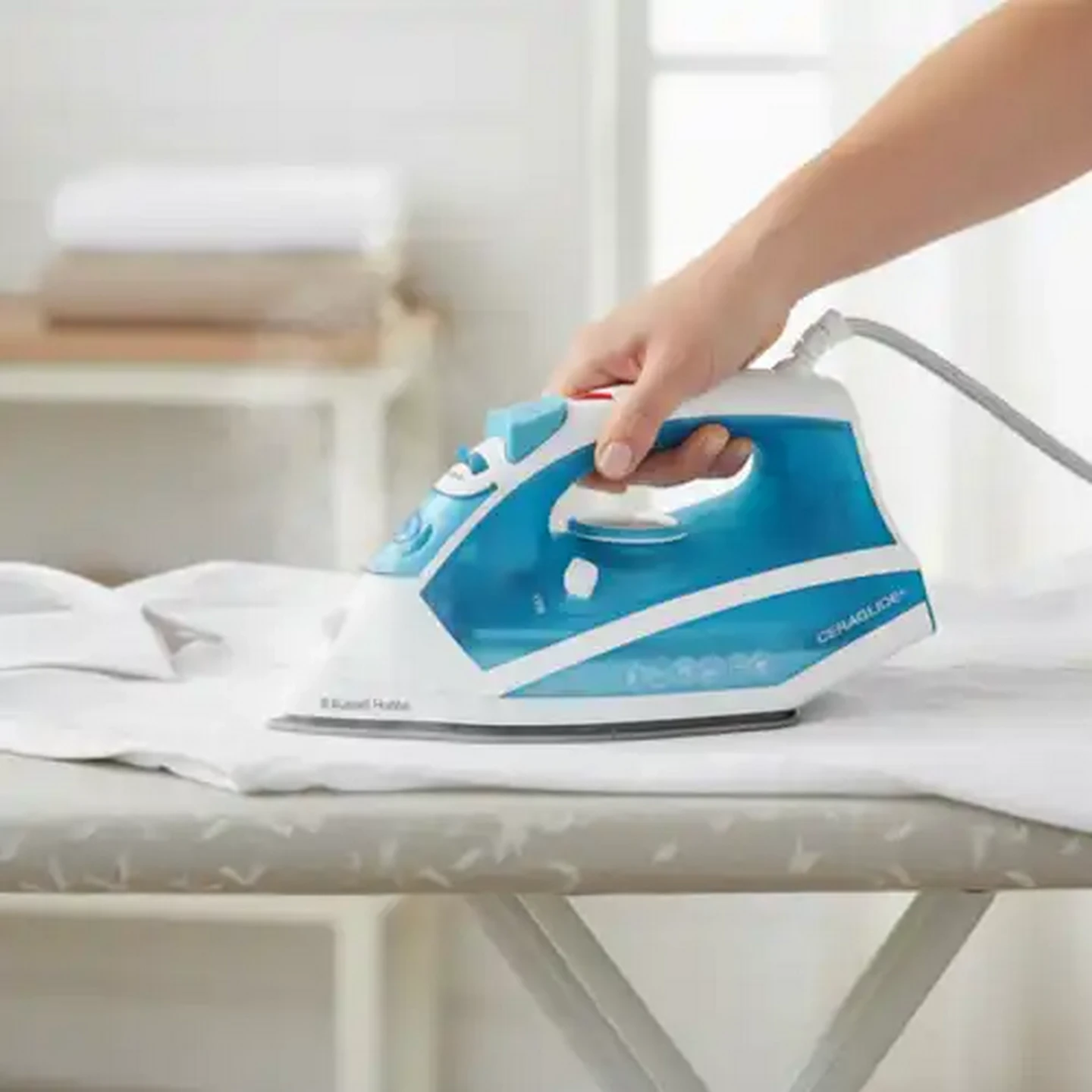 Shoprite ZA | Russell Hobbs Ceraglide+ Steam & Spray Iron Blue 2000W