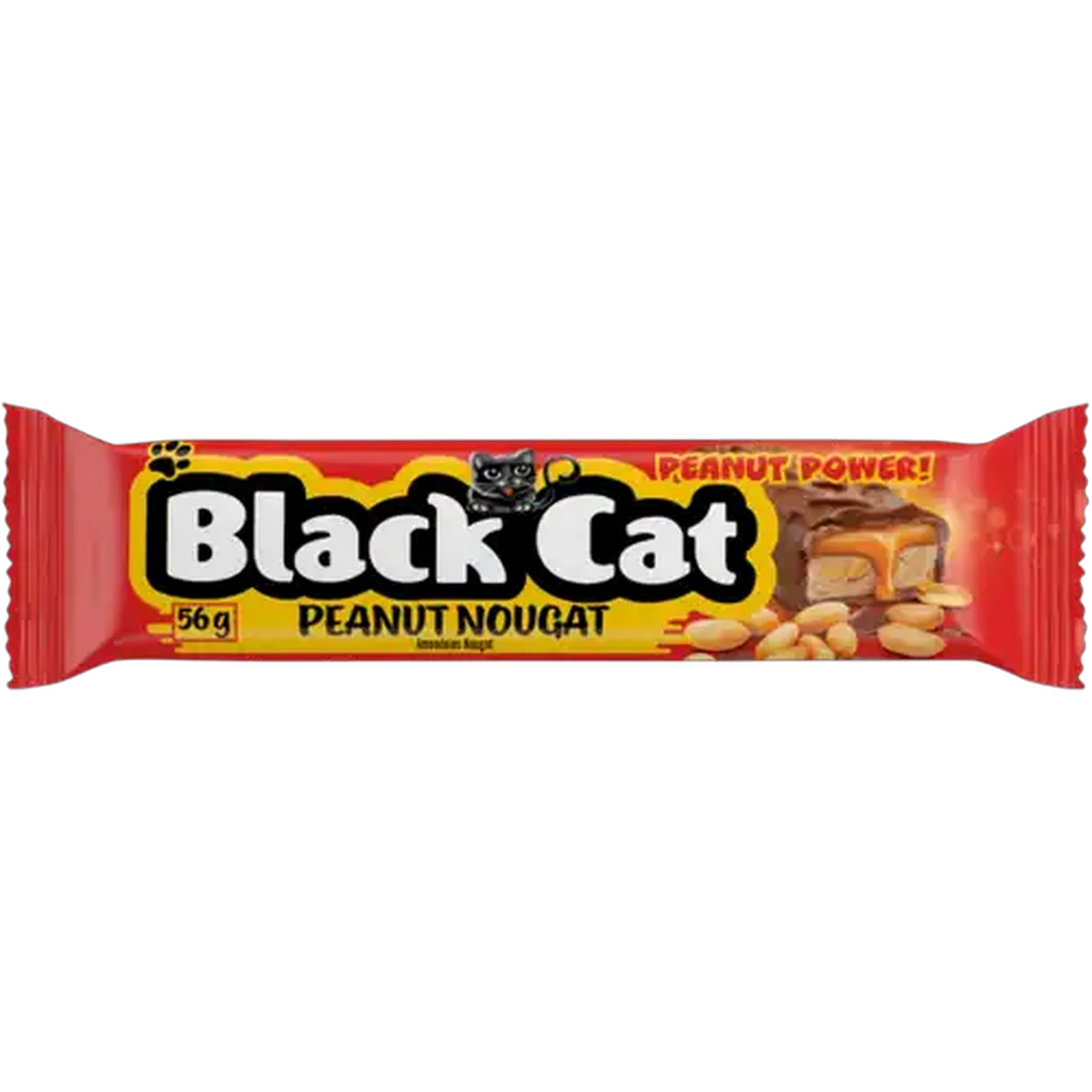 Image of Black Cat Peanut Nougat Milk Chocolate Bar 56g