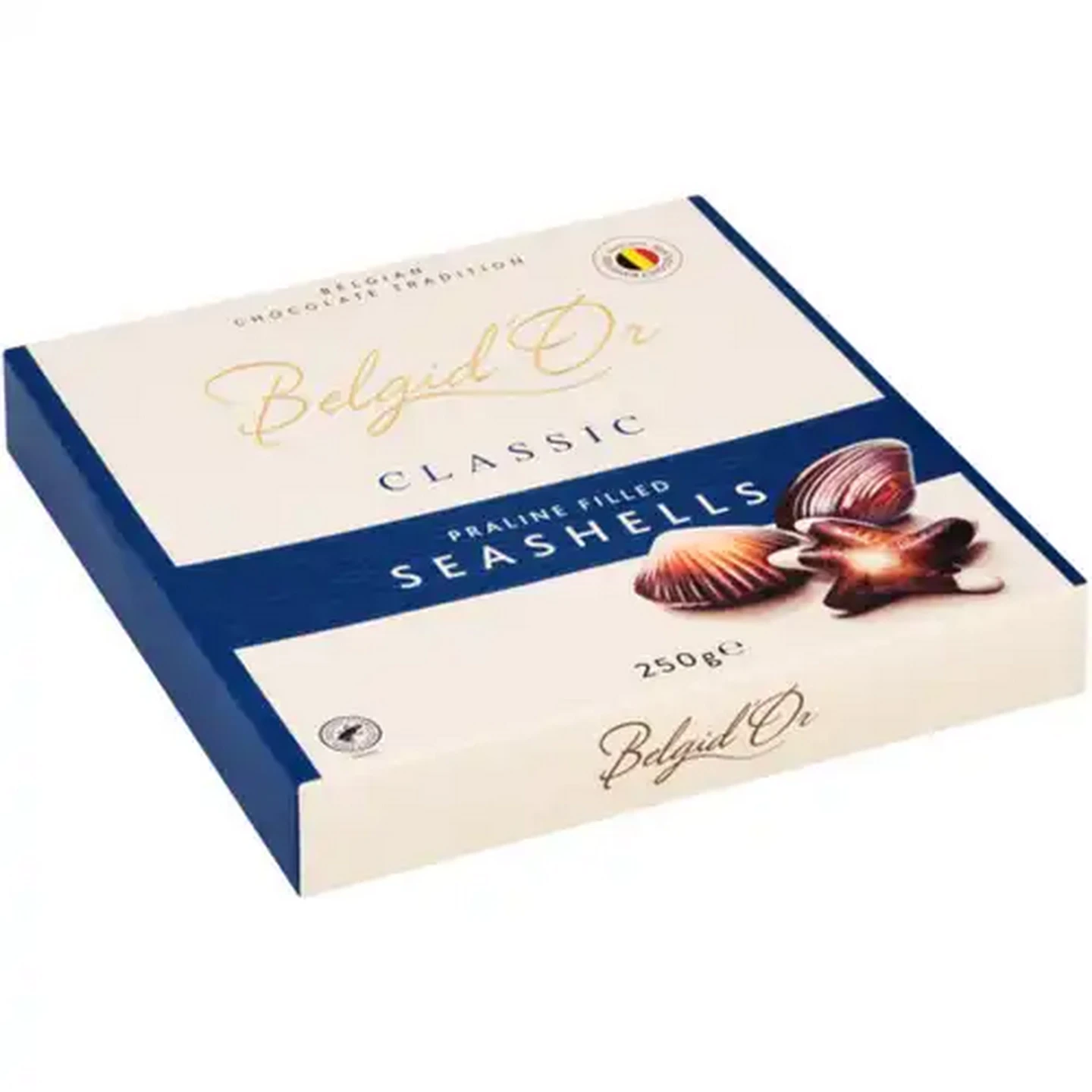 Image of Belgid'Or Classic Praline Filled Chocolate Seashells 250g