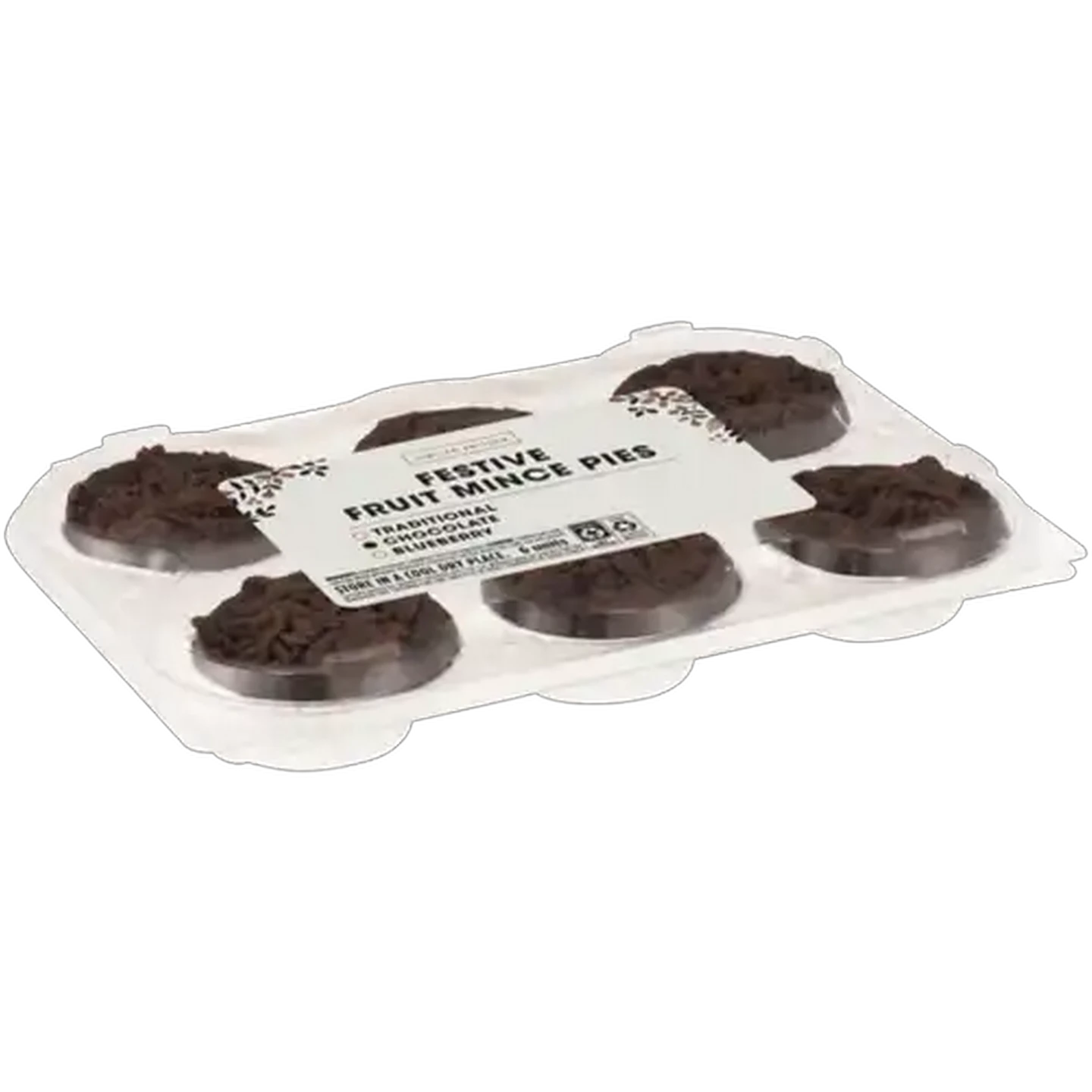 Image of Limited Edition Chocolate Festive Fruit Mince Pies 6 Pack