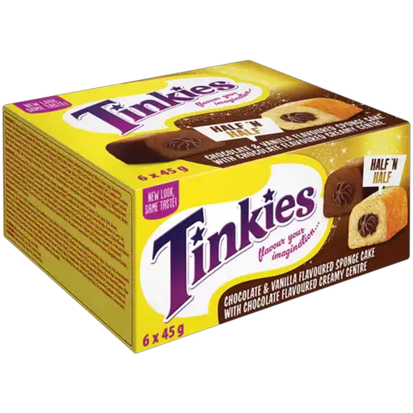 Image of Tinkies Half & Half Chocolate & Vanilla Flavoured Sponge Cakes 6 x 45g