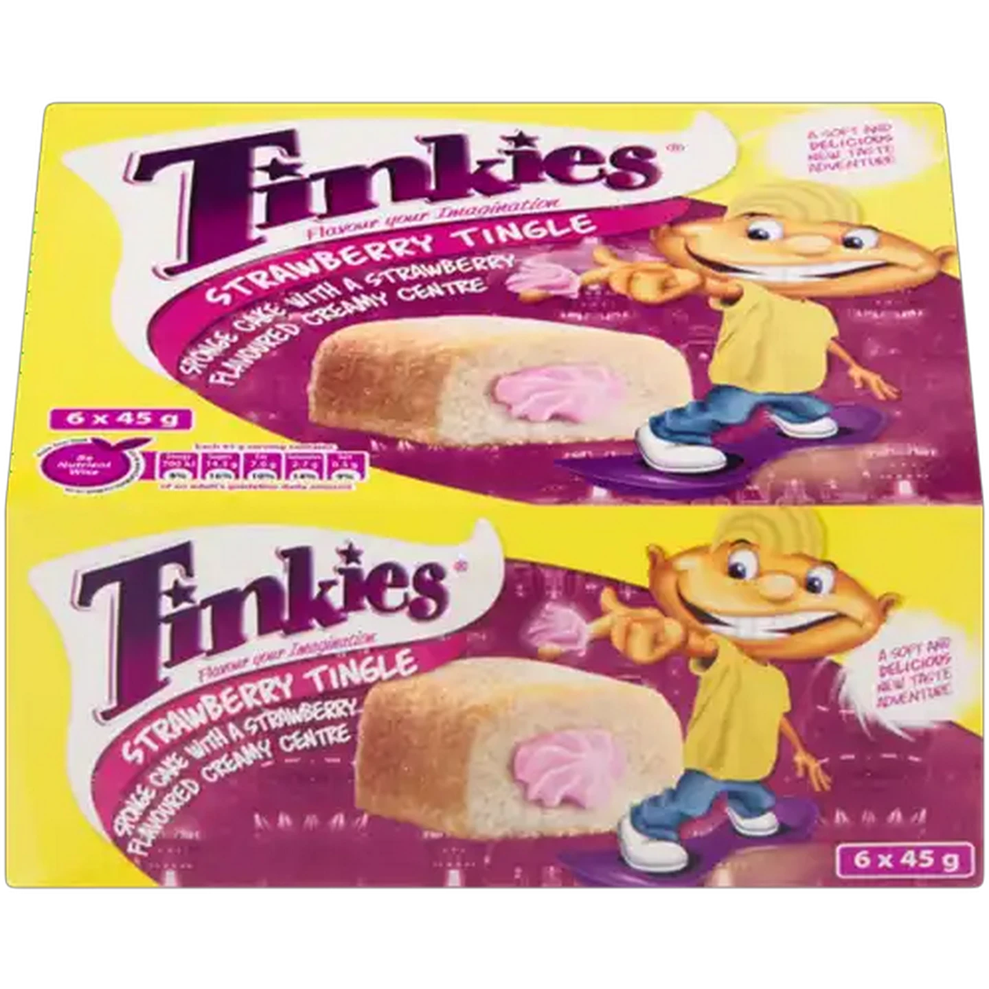 Image of Tinkies Strawberry Breeze Sponge Cake 6 x 45g