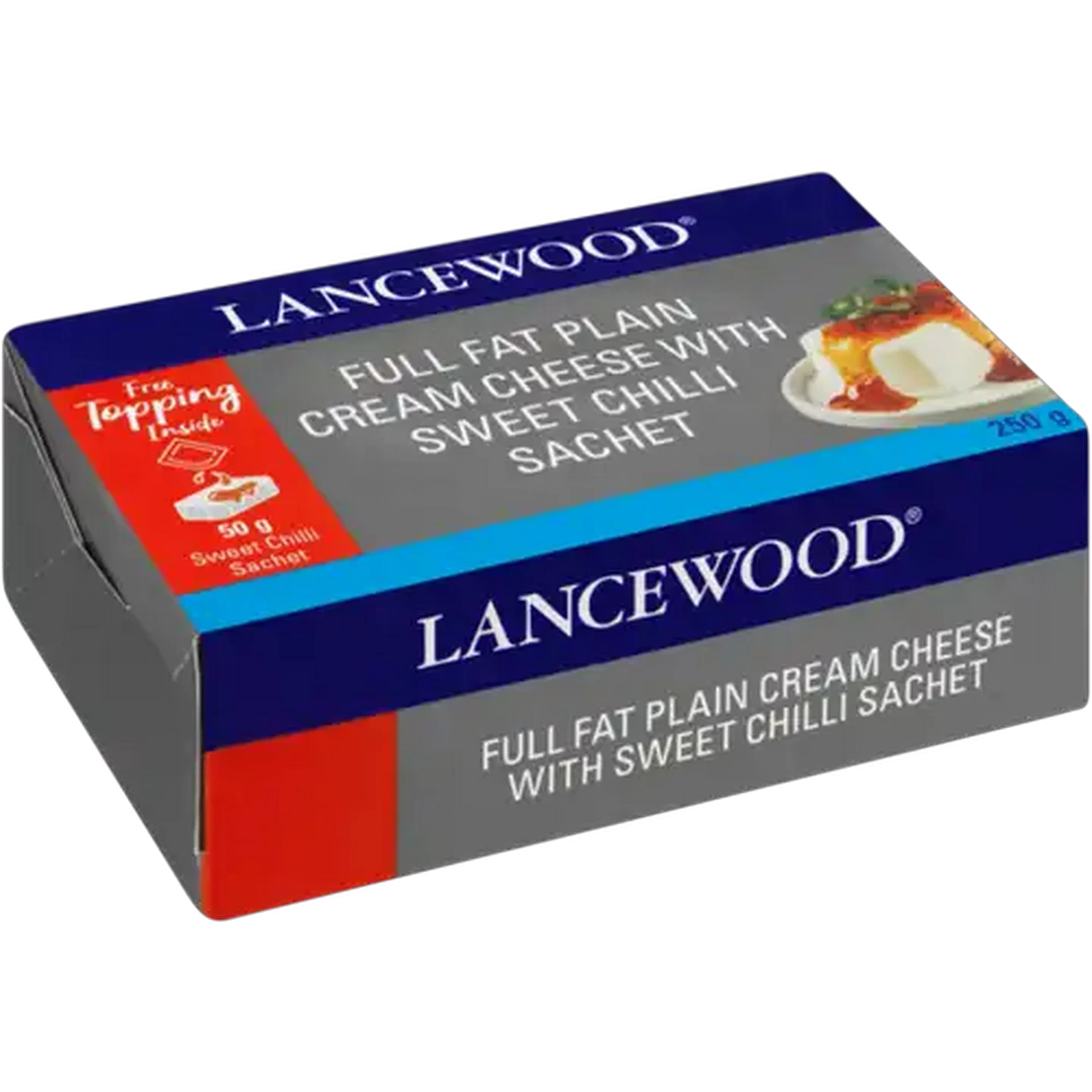 Image of LANCEWOOD Plain with Sweet Chilli Sachet Full Fat Cream Cheese 250g