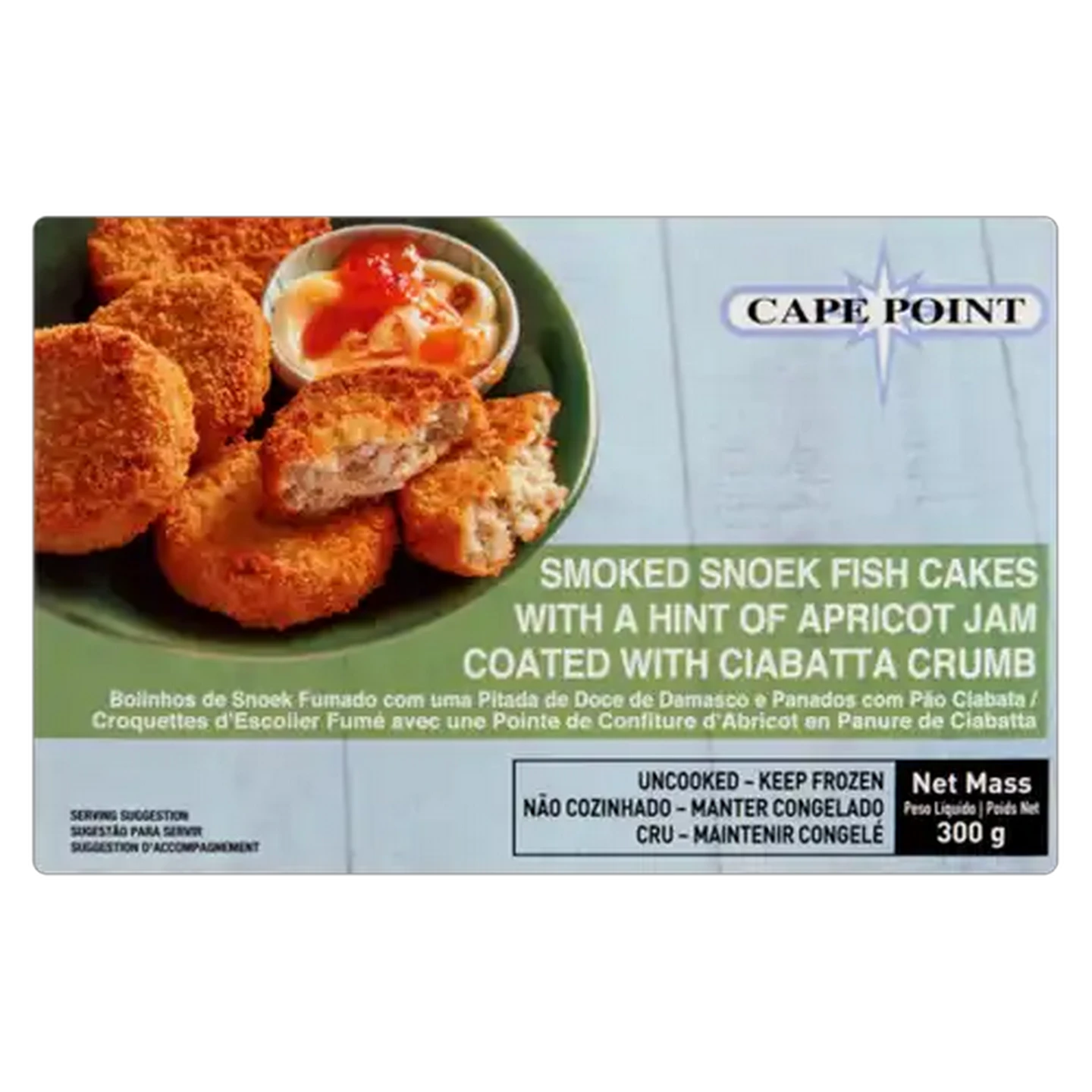 Image of Cape Point Smoked Snoek Fish Cakes with a Hint of Apricot Jam Coated with Ciabatta Crumb 300g