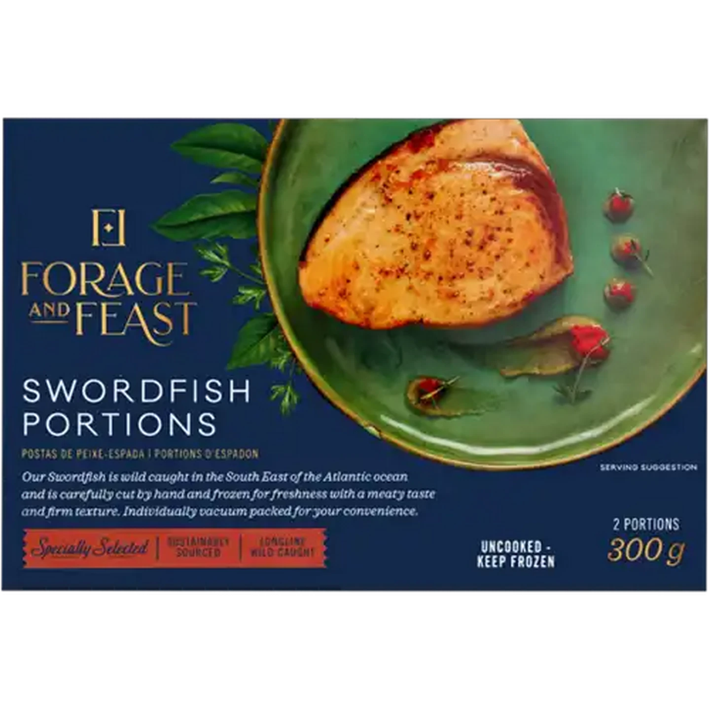 Image of Forage And Feast Frozen Swordfish 2 Portions 300g