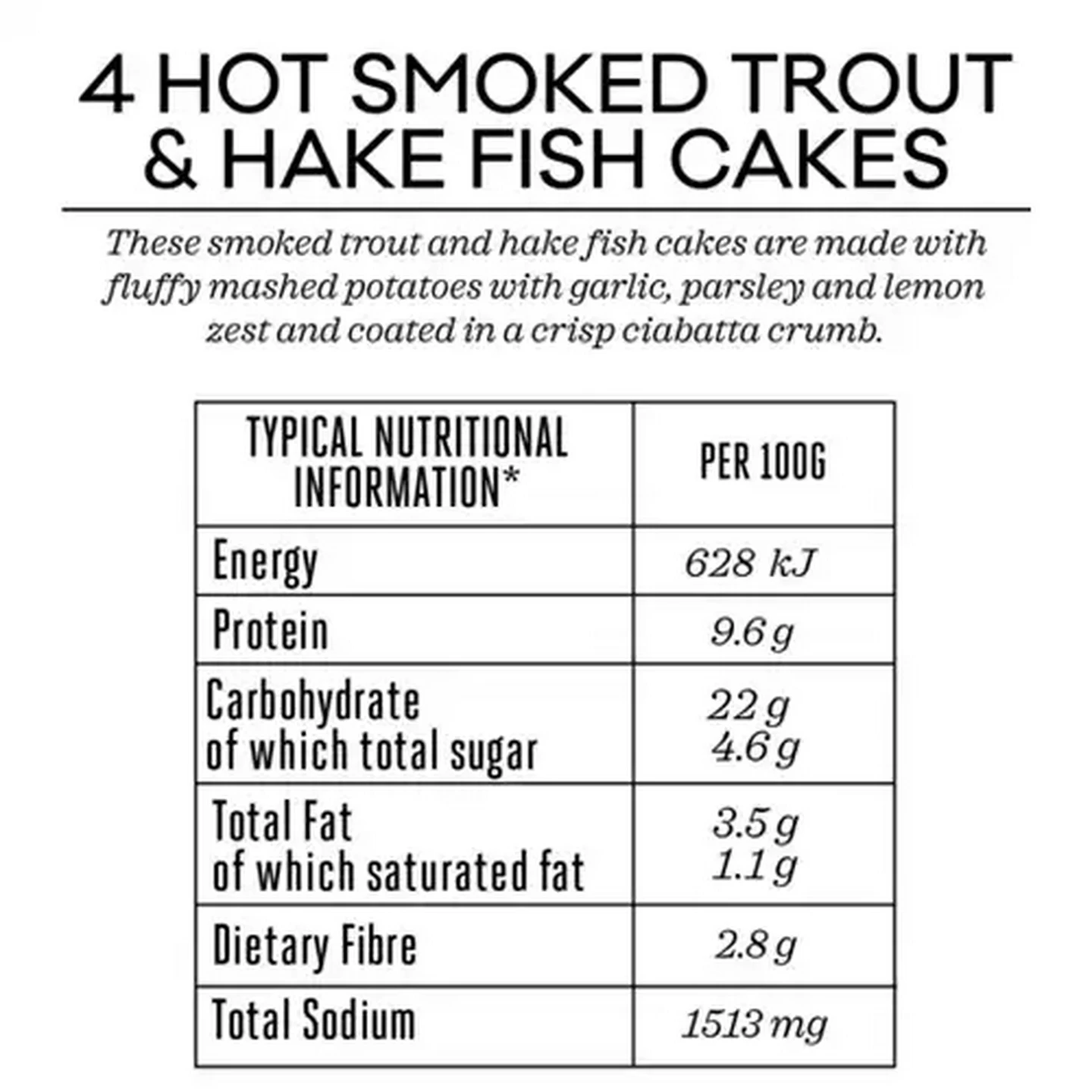 Image of Forage And Feast Frozen Hot Smoked Trout & Hake Fish Cakes 4 x 100g