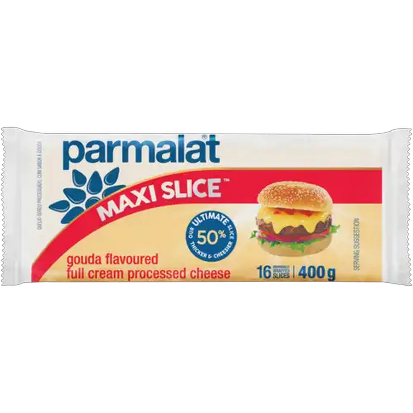 Image of Parmalat Maxi Slice Gouda Flavoured Full Cream Processed Cheese Slices 16 x 25g
