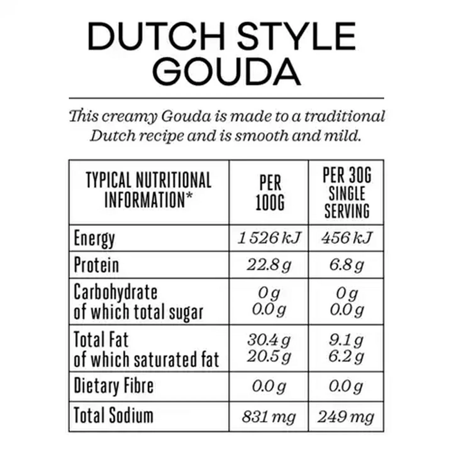 Image of Forage And Feast Young Dutch Gouda Cheese 150g