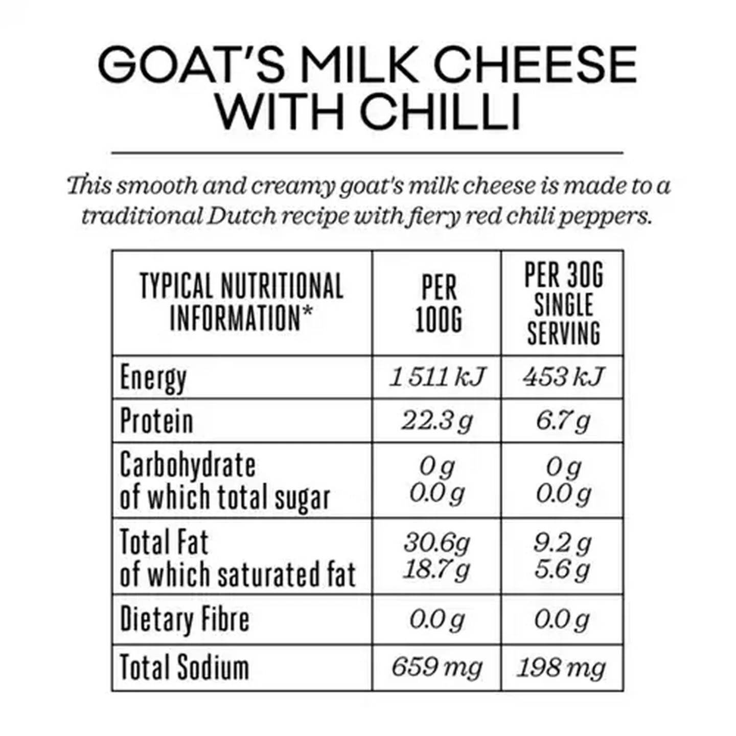 Image of Forage And Feast Chilli Flavoured Goat Cheese 150g