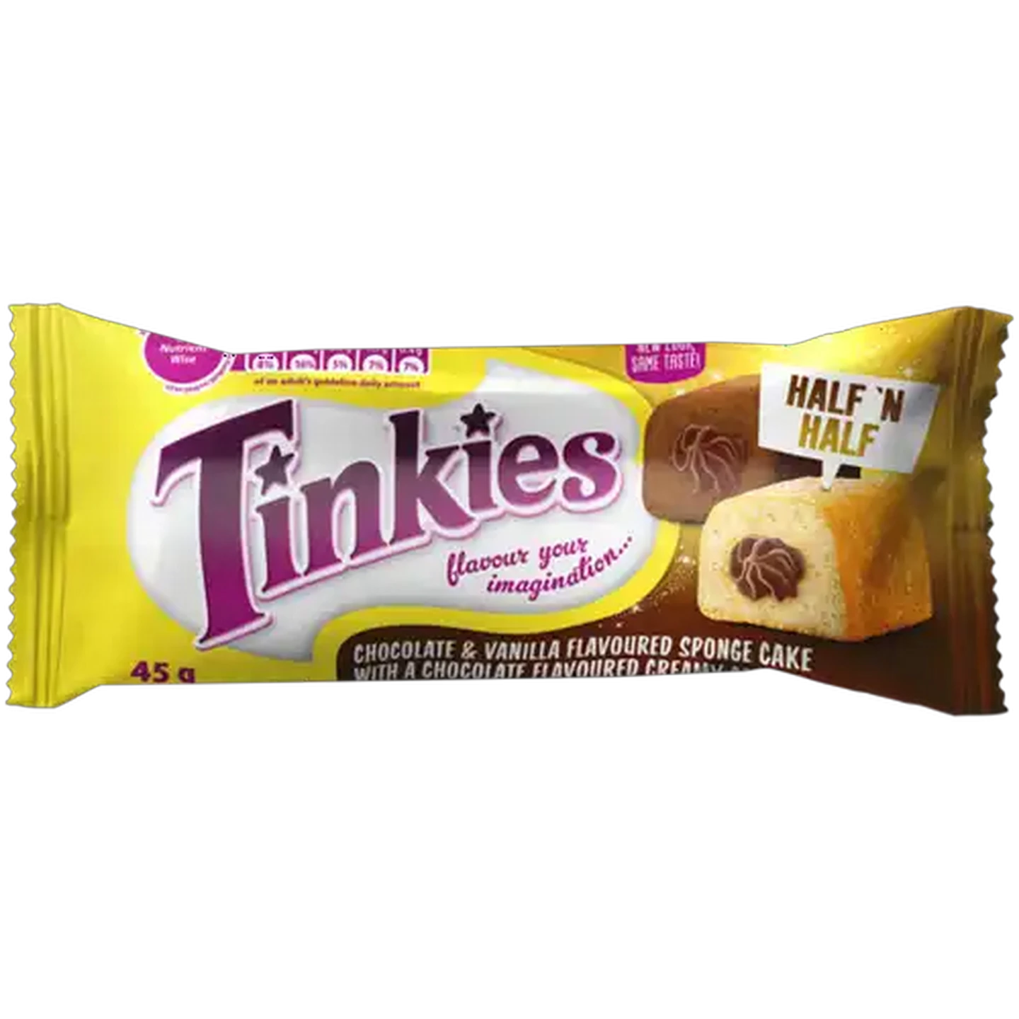 Image of Tinkies Half & Half Chocolate & Vanilla Flavoured Sponge Cake 45g
