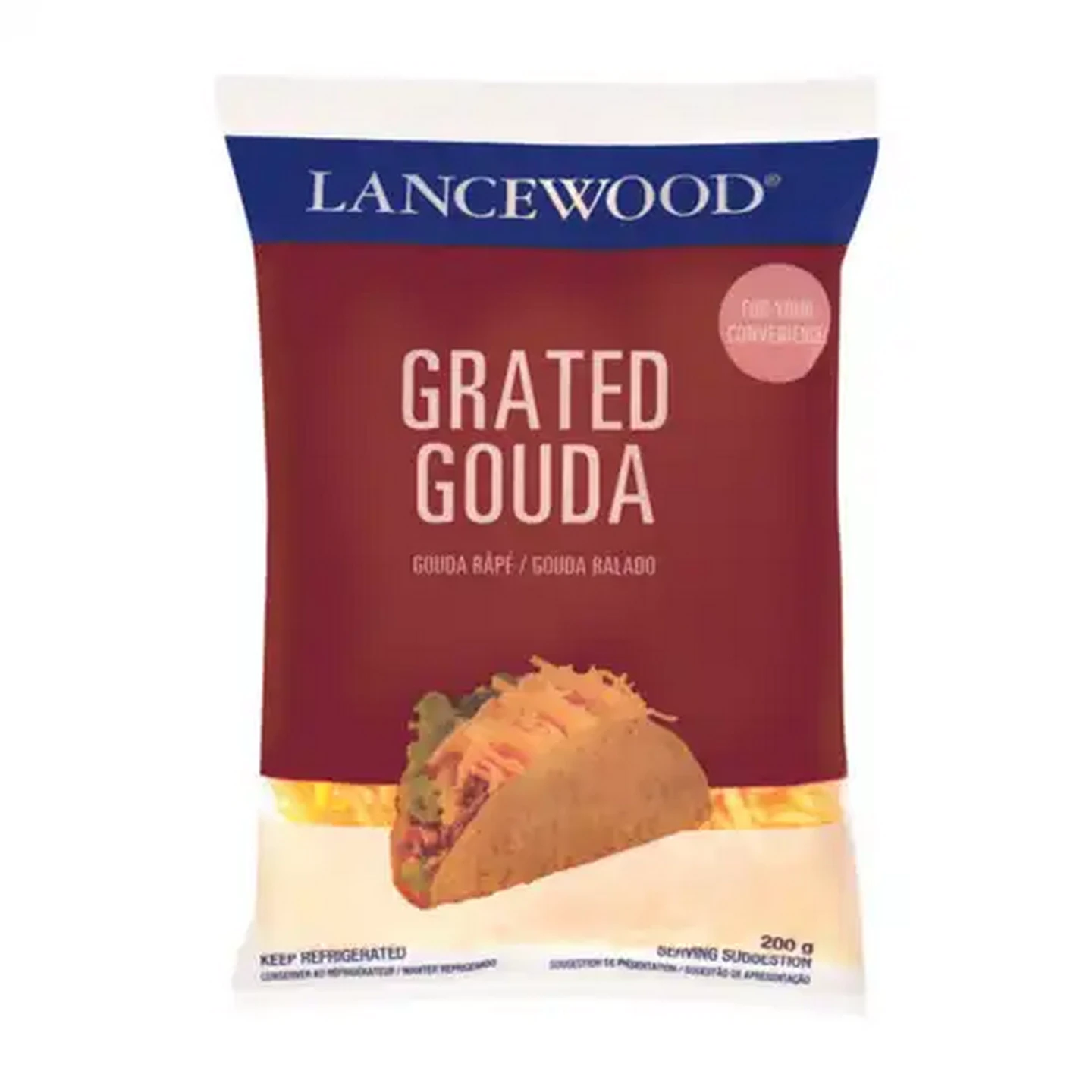 Image of LANCEWOOD Grated Gouda Cheese 200g