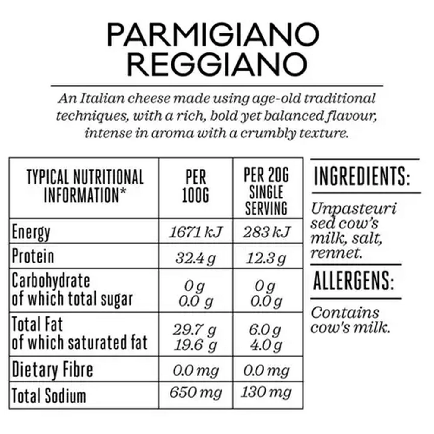 Image of Forage And Feast Parmigiano Reggiano 150g