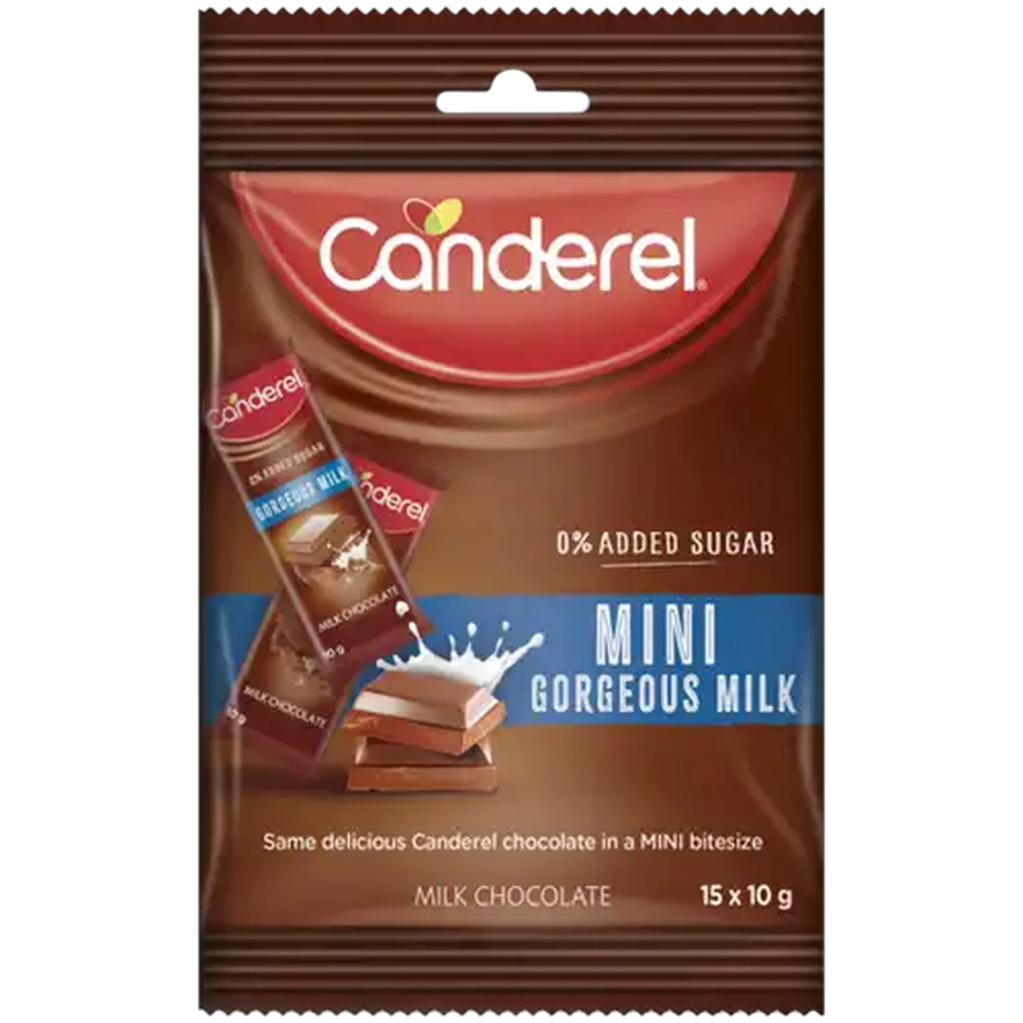 Image of Canderel Gorgeous Milk Mini Chocolate Bars 15 x 10g