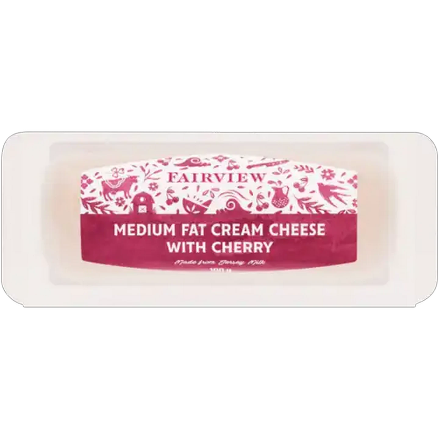 Image of Fairview Medium Fat Cream Cheese With Cherry 100g