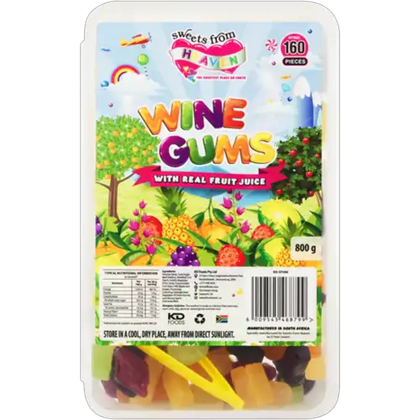 Image of Sweets From Heaven Wine Gums Tub 800g