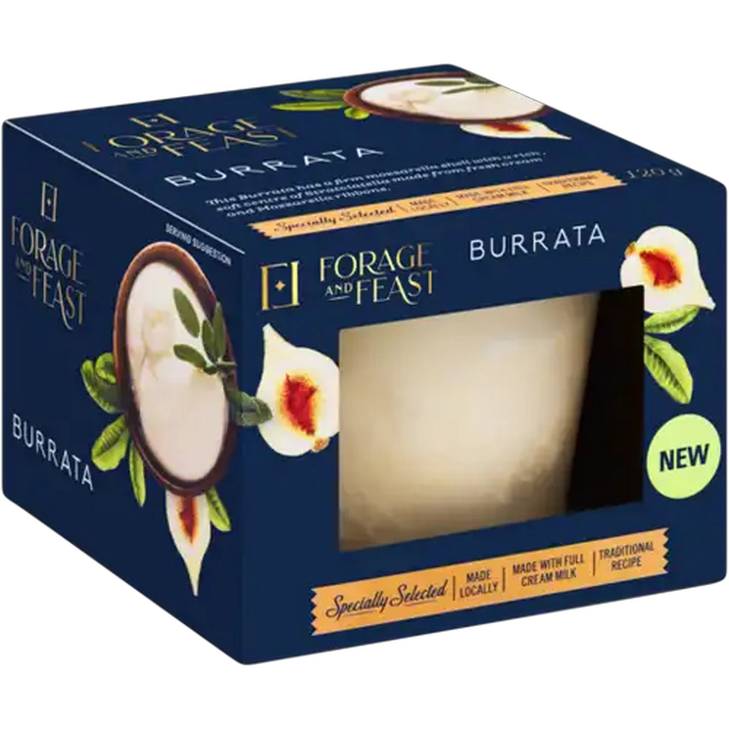 Image of Forage And Feast Burrata Cheese Tub 120g