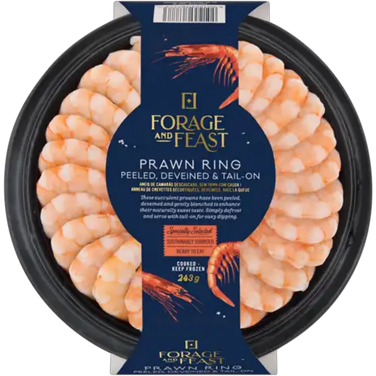 Image of Forage And Feast Frozen Prawn Ring 243g