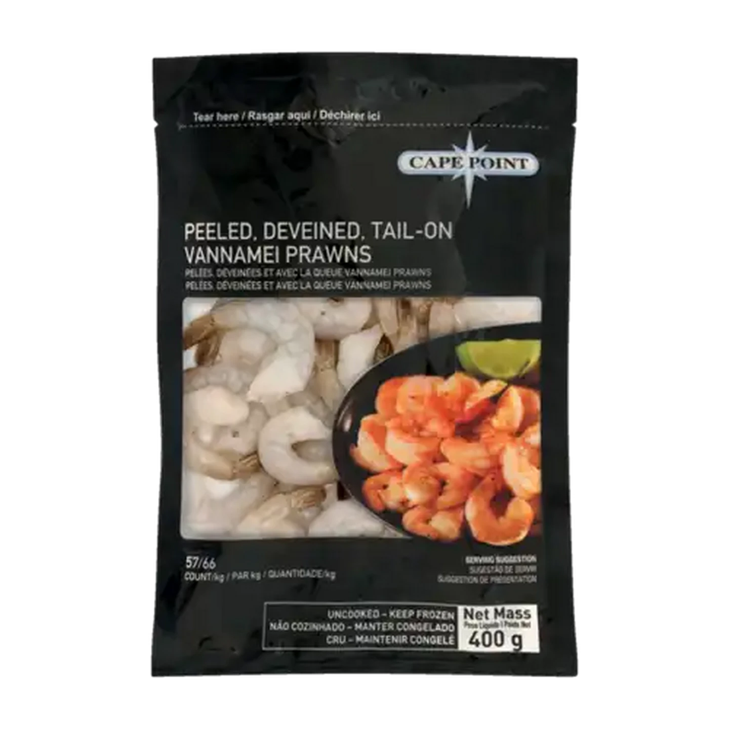 Image of Cape Point Frozen Peeled Tail On Vannamei Prawns 400g
