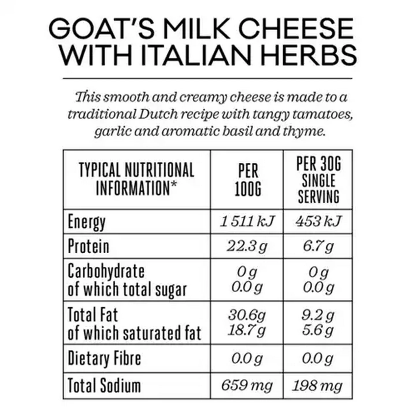 Image of Forage And Feast Goat's Milk Cheese With Italian Herbs 150g