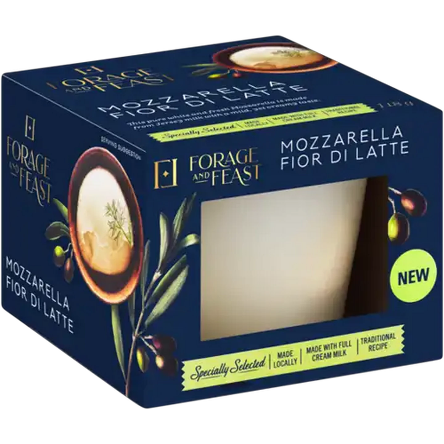 Image of Forage And Feast Mozzarella Fior Di Latte Tub 118g