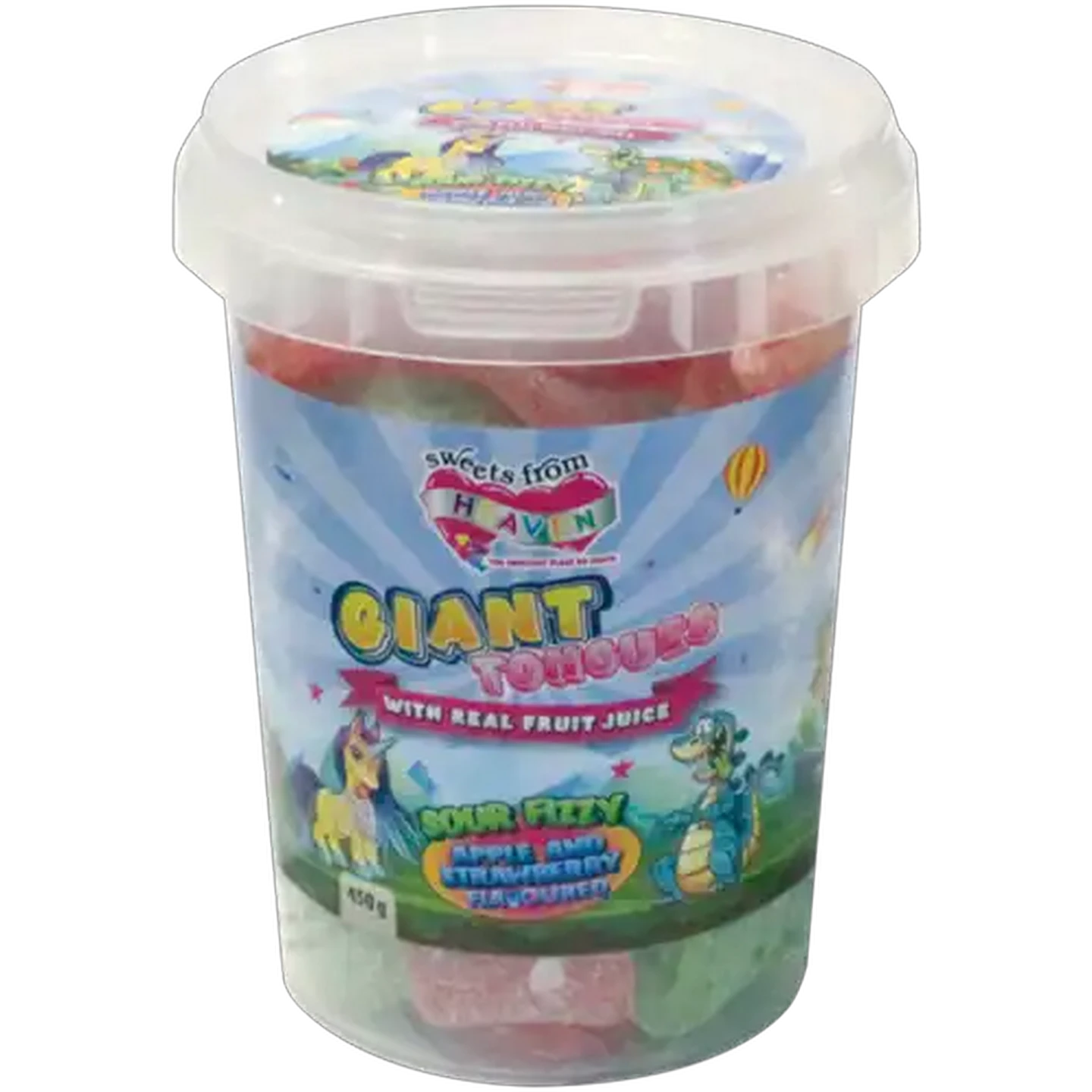 Image of Sweets From Heaven Sour Fizzy Giant Tongues Tub 450g