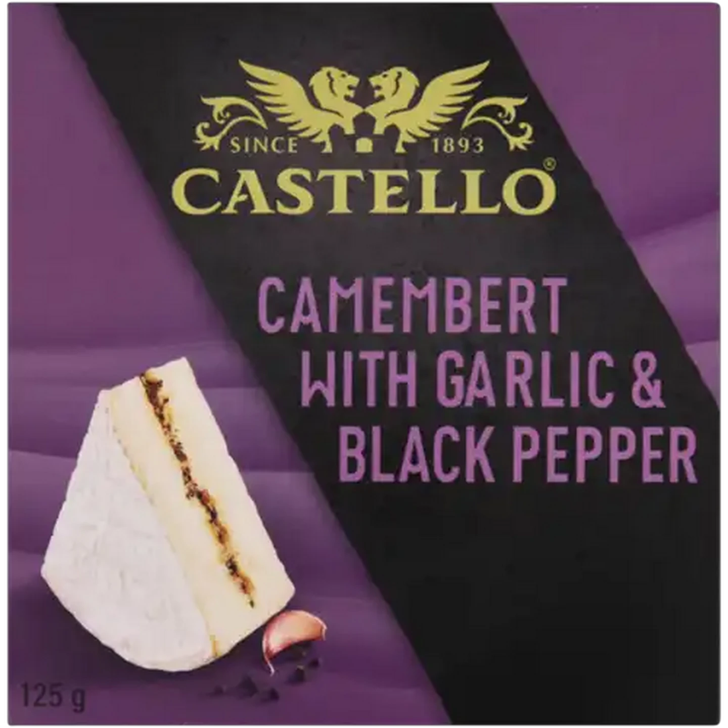 Image of Castello Camembert With Garlic & Black Pepper Cheese Pack 125g