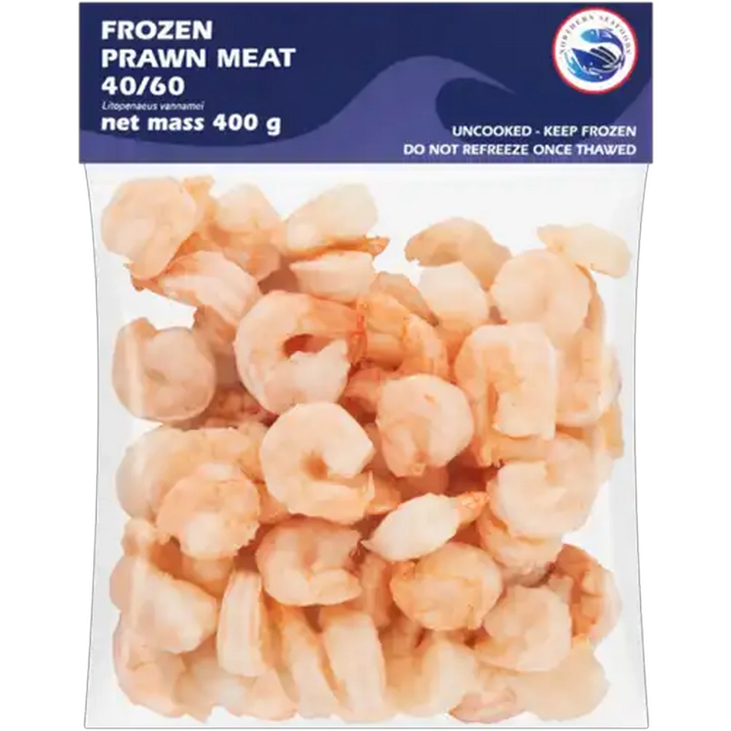Image of Northern Seafoods 40/60 Frozen Prawn Meat 400g