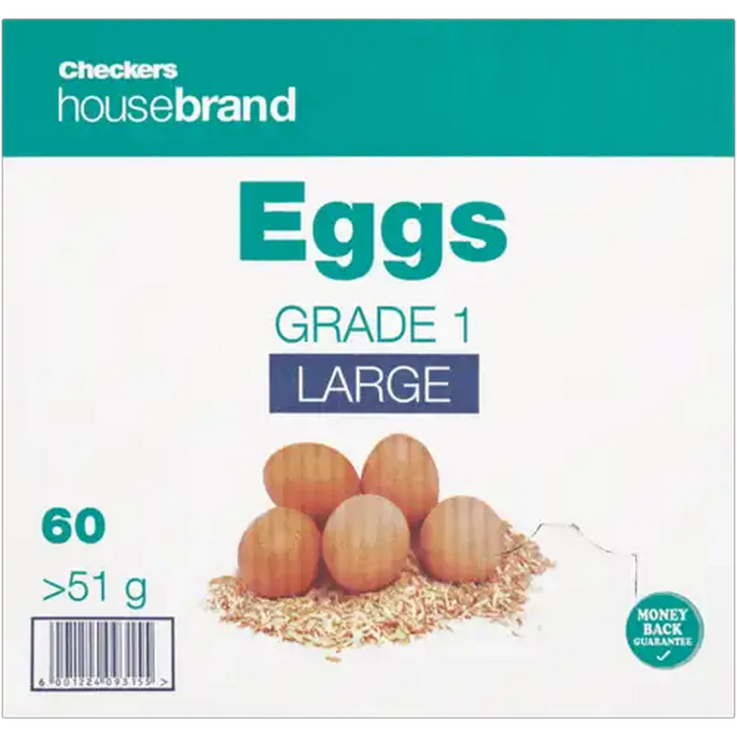 Image of Checkers Housebrand Large Grade 1 Eggs 60 Pack