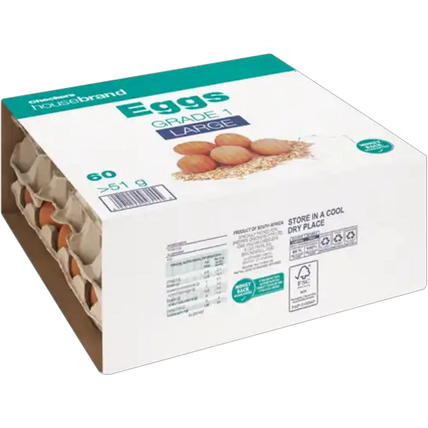 Image of Checkers Housebrand Large Grade 1 Eggs 60 Pack