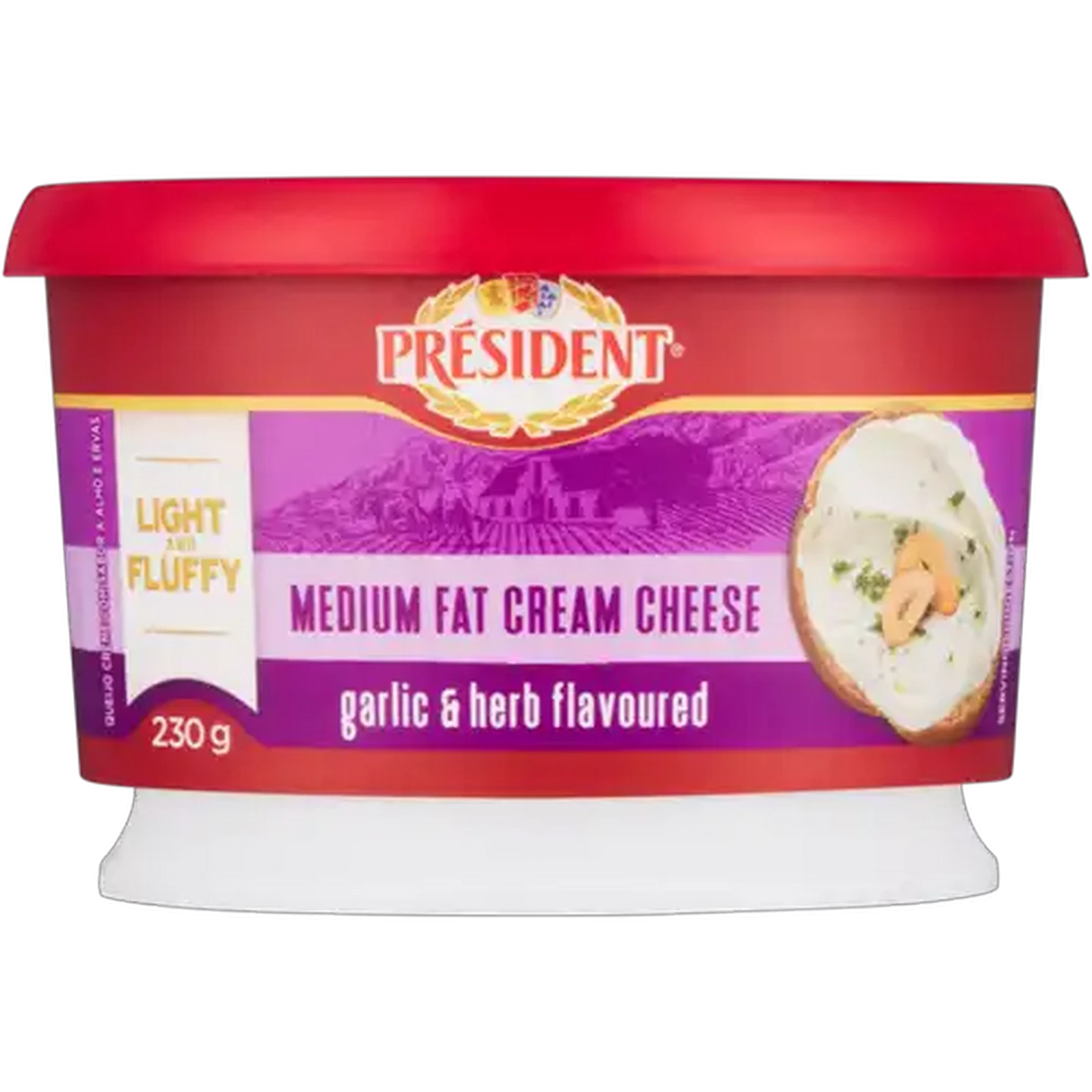 Image of Président Garlic & Herb Medium Fat Cream Cheese 230g