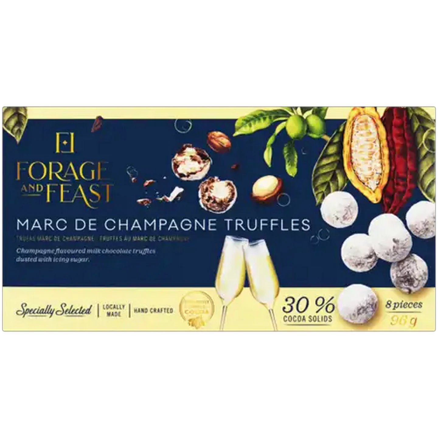 Image of Forage And Feast Marc de Champagne Truffles 8 Piece