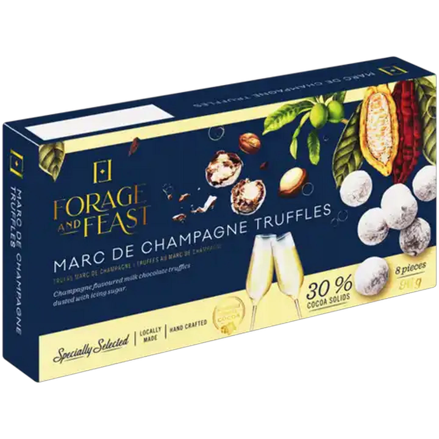 Image of Forage And Feast Marc de Champagne Truffles 8 Piece