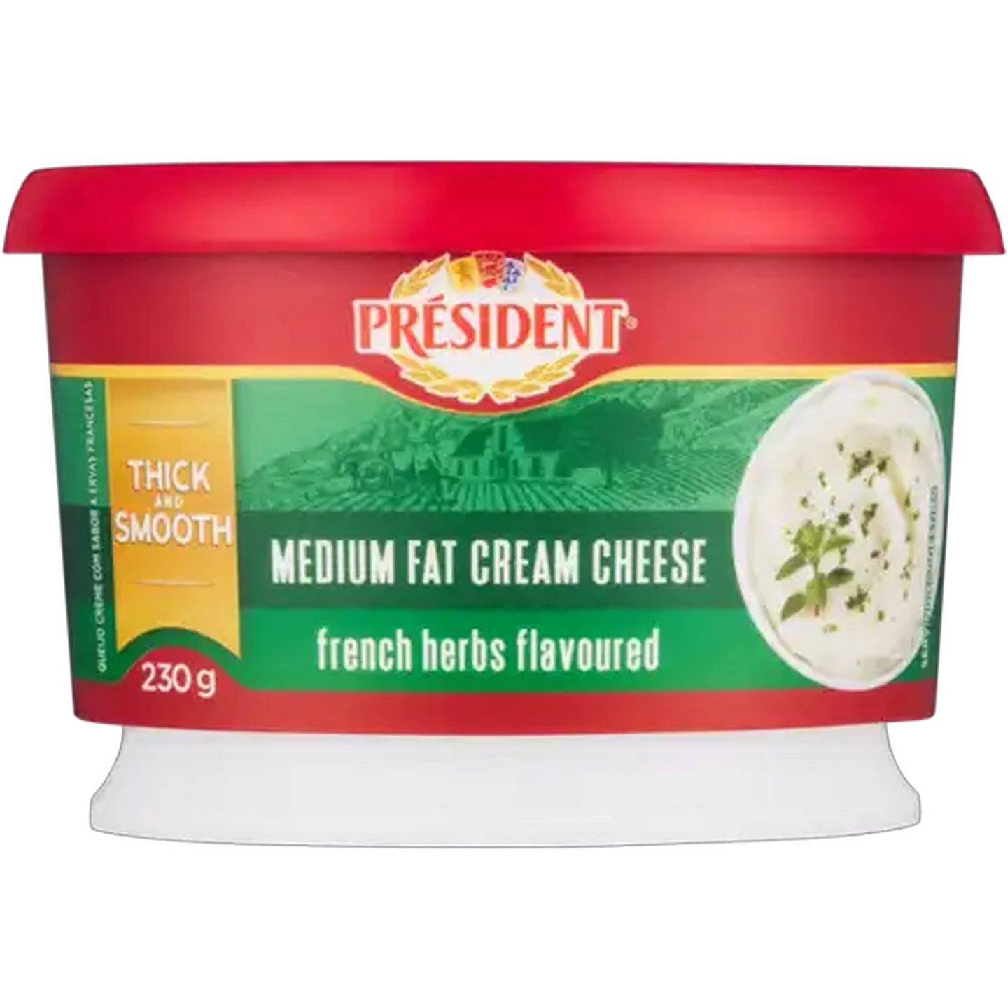 Image of Président French Herbs Medium Fat Cream Cheese 230g