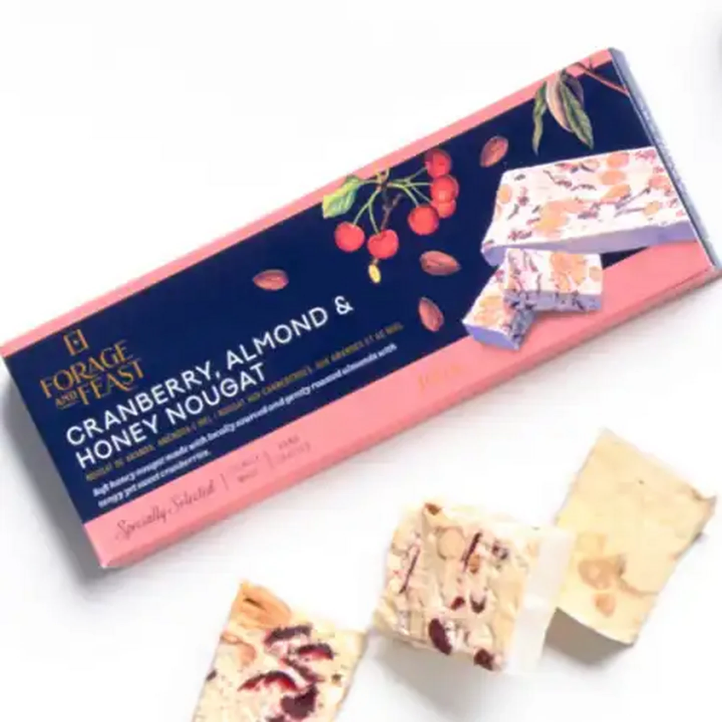 Image of Forage And Feast Cranberry, Almond & Honey Nougat 100g