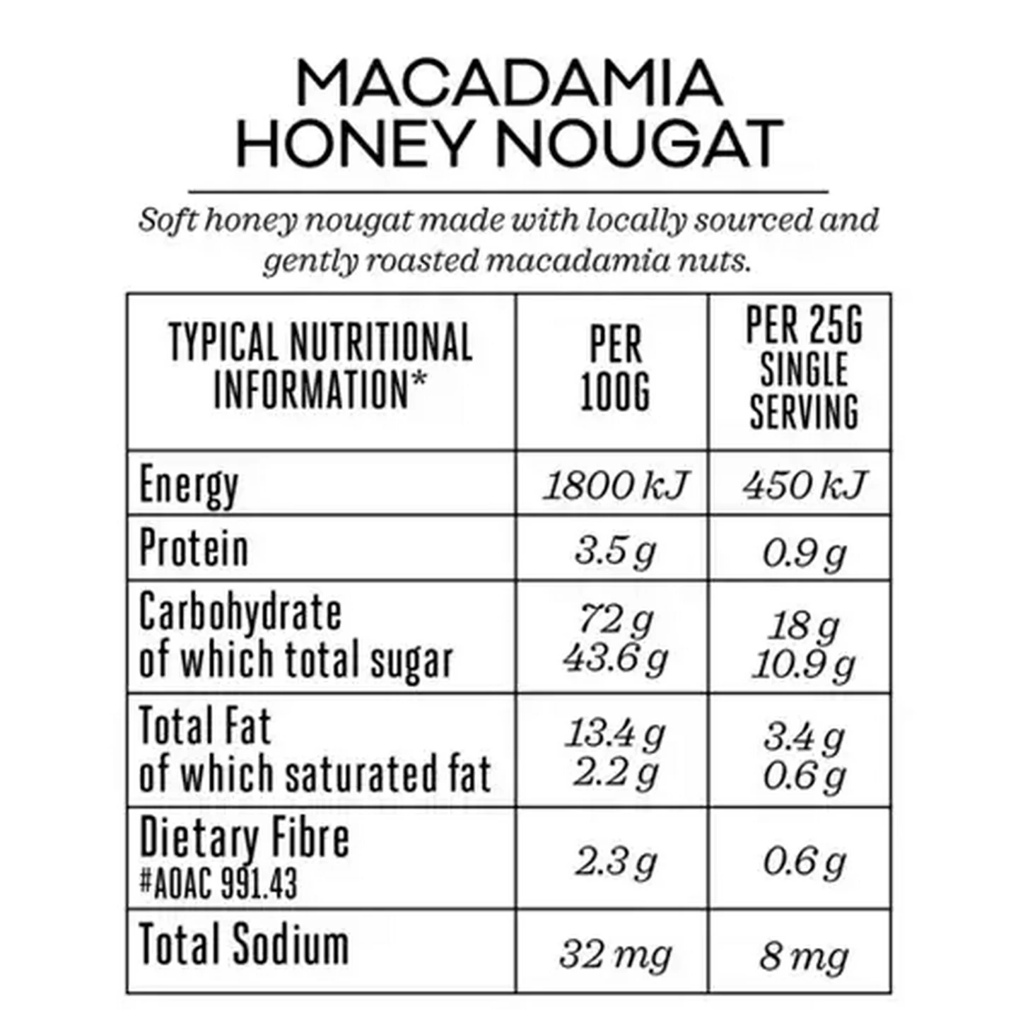 Image of Forage And Feast Macadamia Honey Nougat 100g