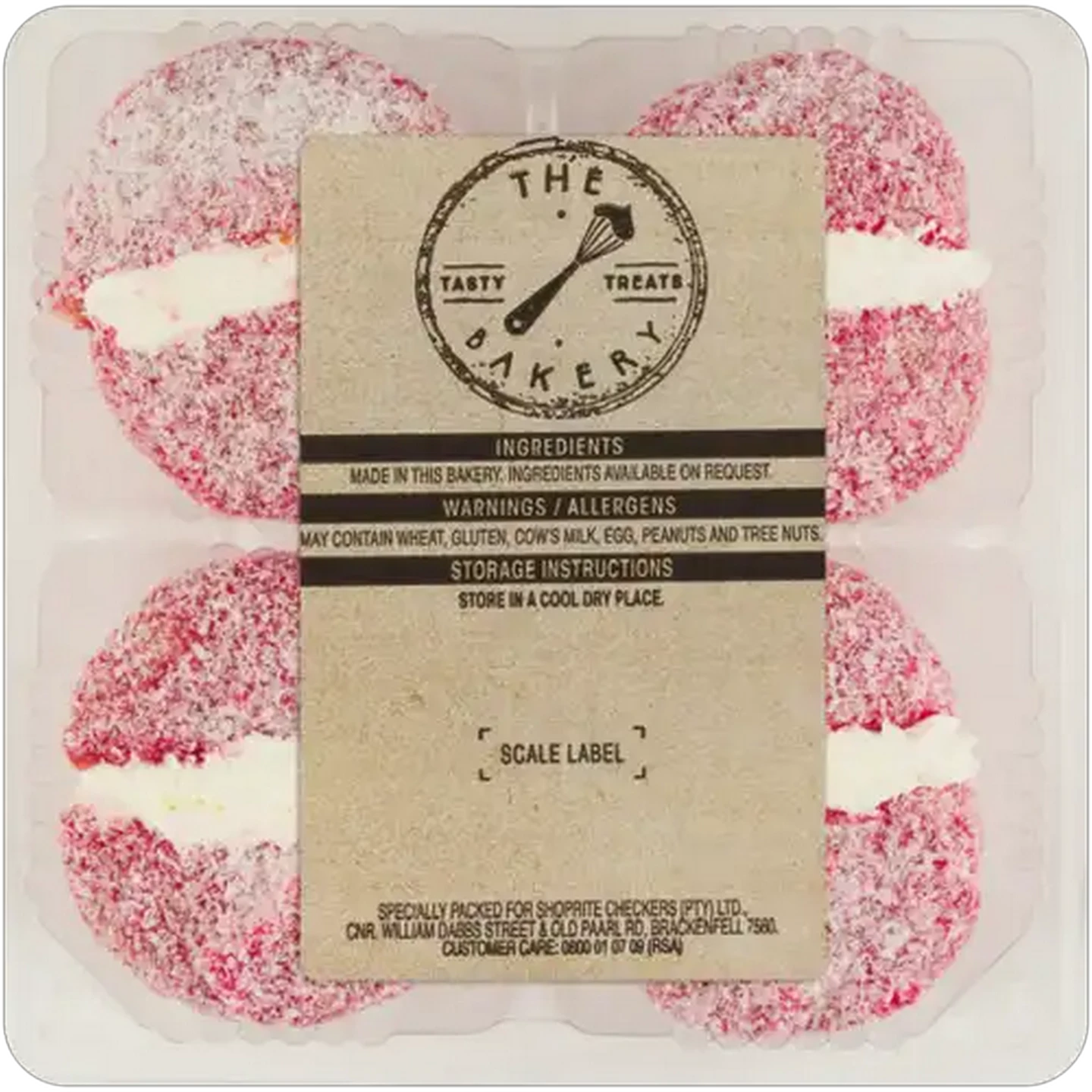 Image of The Bakery Raspberry Lamingtons 4 Pack