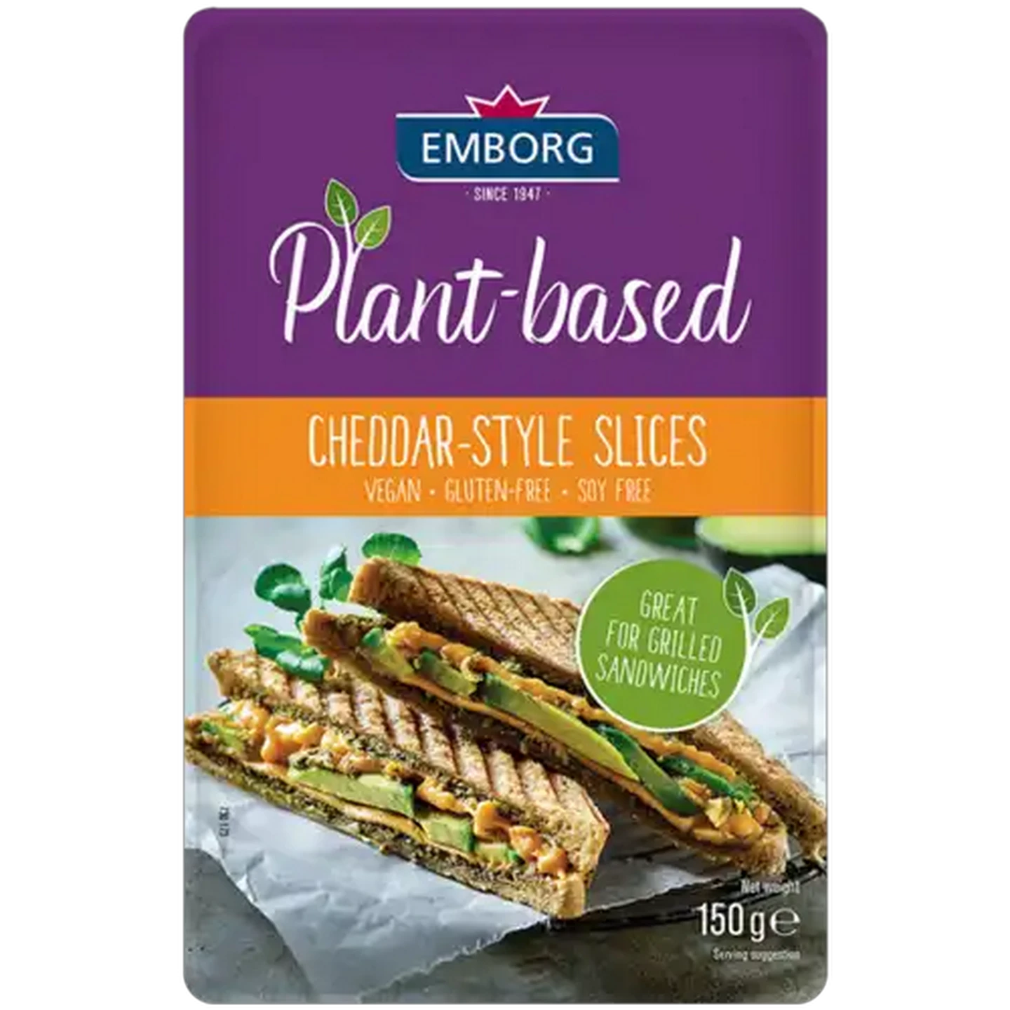 Image of Emborg Plant-Based Cheddar-Style Slices 150g