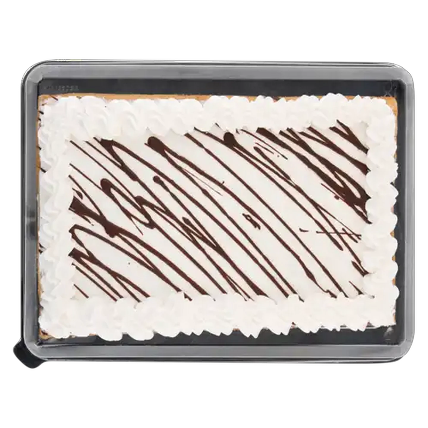 Image of Rectangle Dessert Cake With Vanilla Topping